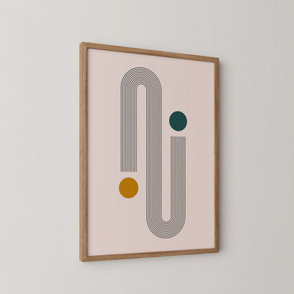 Abstract Art Lines I, Mid Century Modern, Wall Painting