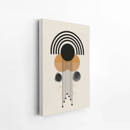 Abstract Shapes, Black & White, Mid Century Modern, Wall Painting
