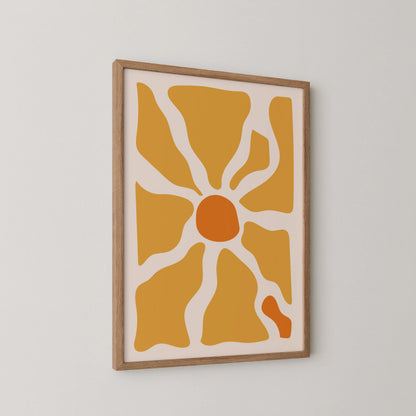 Boheme Flower, Mid Century Modern, Wall Painting