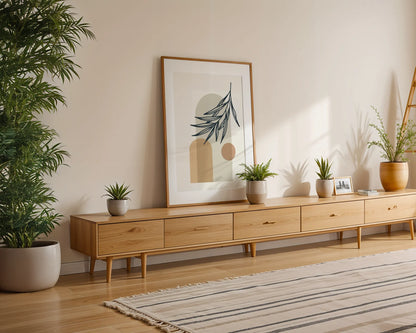 Boheme Leaves II, Mid Century, Modern Wall Painting
