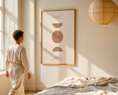 Boheme Moon, Mid Century Modern, Wall Painting