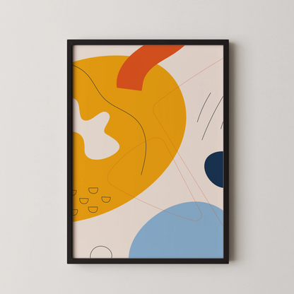 Bold Minimal Artwork I, Modern Colorful Abstract, Wall Painting