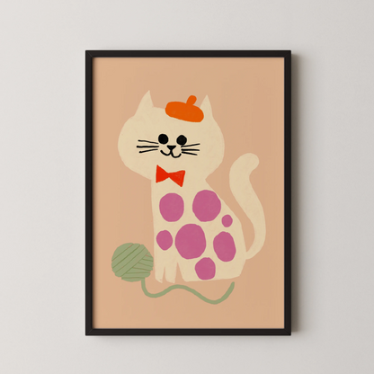 Cute cat - Nursery Prints