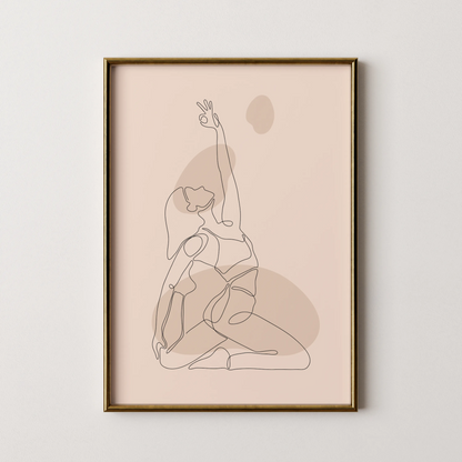 Line Art I, Modern Abstract, Minimal, Workout Motivation