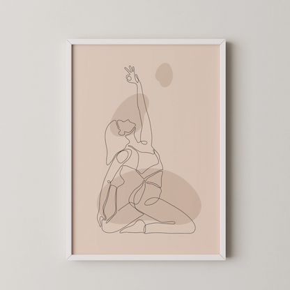 Line Art I, Modern Abstract, Minimal, Workout Motivation