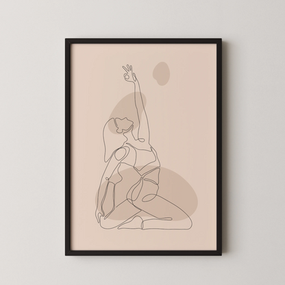Line Art I, Modern Abstract, Minimal, Workout Motivation