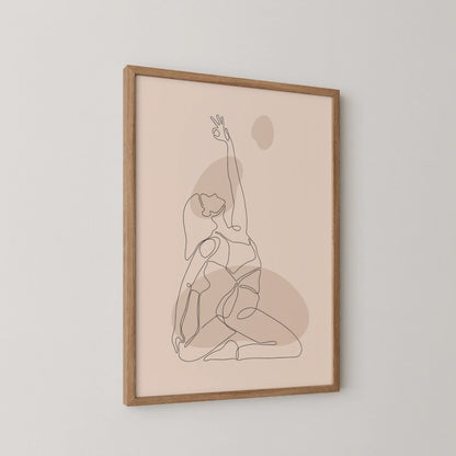 Line Art I, Modern Abstract, Minimal, Workout Motivation