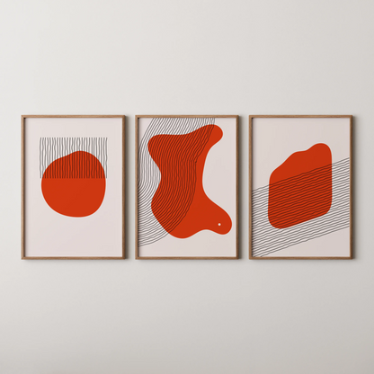 MInimal Pattern III, Set of 3, Modern Abstarct Painting