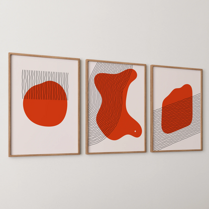 MInimal Pattern III, Set of 3, Modern Abstarct Painting