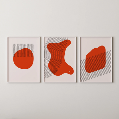 MInimal Pattern III, Set of 3, Modern Abstarct Painting