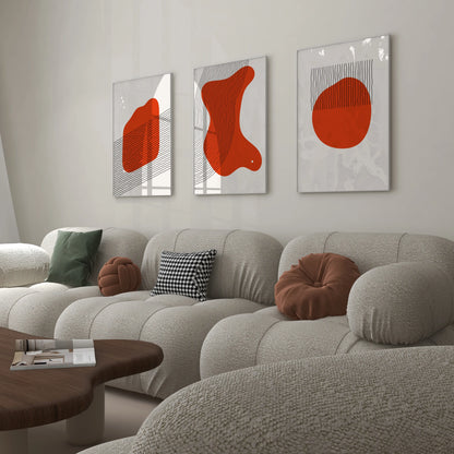 MInimal Pattern III, Set of 3, Modern Abstarct Painting