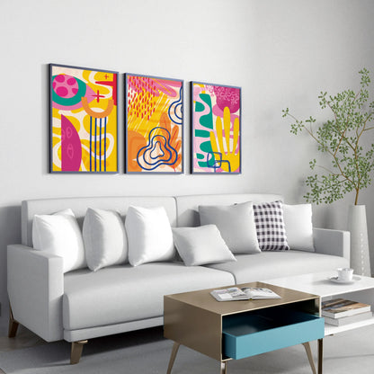 Maximalist Modern Abstarct Shapes II, Set of 3