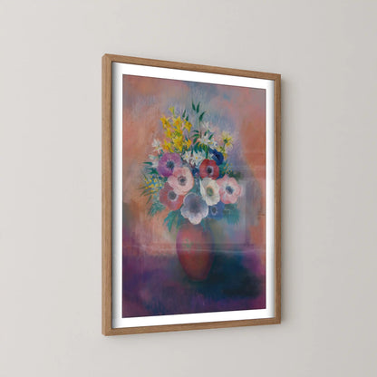 Vase of anemones by Odilon Redon