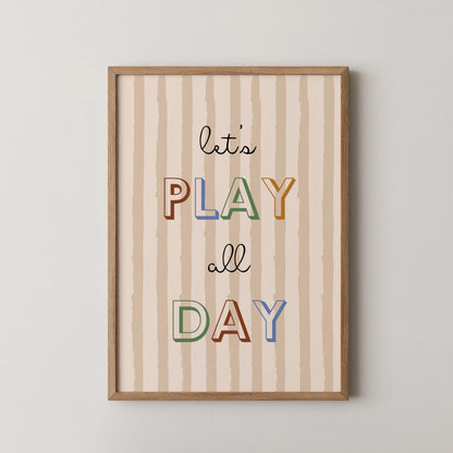 Play all day - Nursery Prints