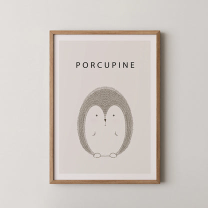 Porcupine - Nursery Prints