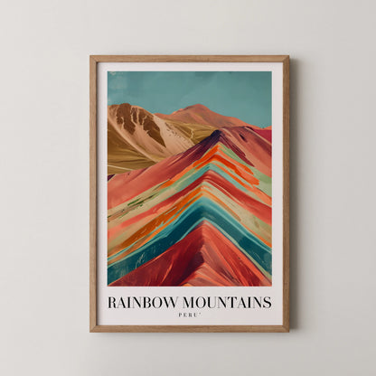 Rainbow Mountains, Peru, City Prints