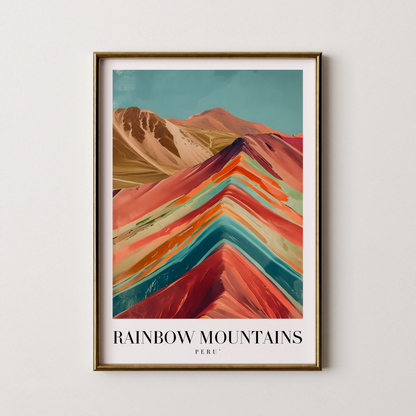Rainbow Mountains, Peru, City Prints