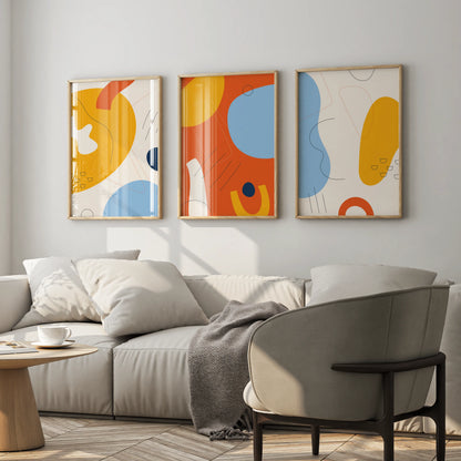 Set of 3, Modern Abstarct Painting