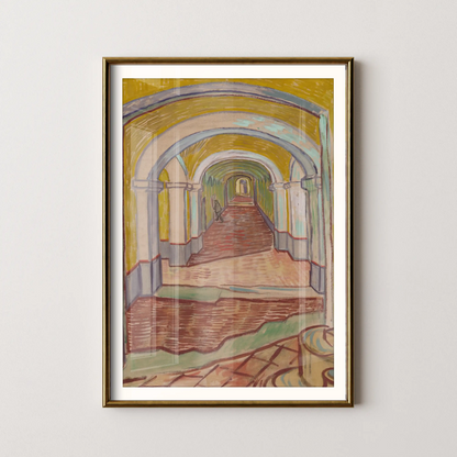 Corridor in the Asylum by Vincent Van Gogh (1889)