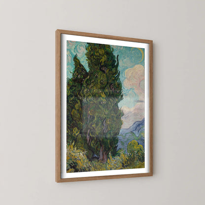 Cypresses by Vincent Van Gogh (1889)
