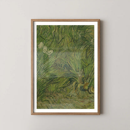 Garden with butterflies by Vincent Van Gogh (1889)