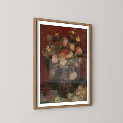 Vase with Chinese asters and gladioli by Vincent Van Gogh (1886)