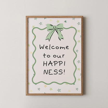 Welcome to Happiness - Nursery Prints